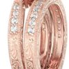 Rose-Gold-Plated Sterling Silver Antique Ring set