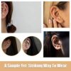 Ear Wrap Crawler Hook Earrings, 14K Gold