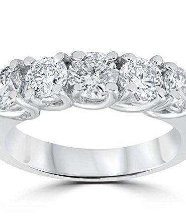 1 1/2ct Diamond Wedding Anniversary Band 14k White Gold Ring
