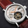 Akribos XXIV Men's AK493 Diamond Encrusted Mechanical Tourbillon Watch – Luxury at its Best