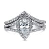 BERRICLE Rhodium Plated Sterling Silver Halo Engagement Wedding