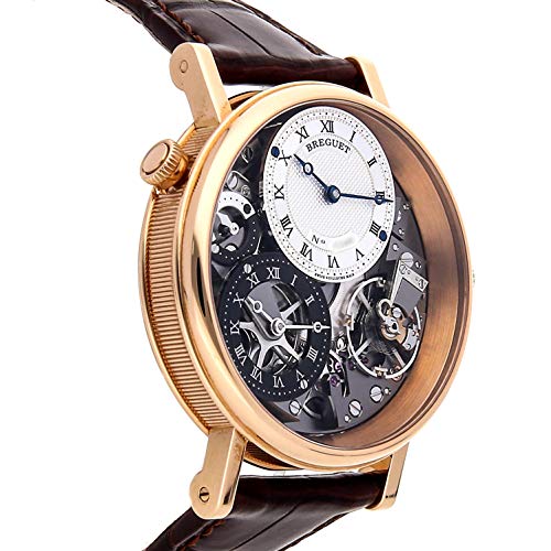 Timeless Luxury: Breguet Custom GMT Guide Skeletal Dial Leather Mens Watch