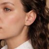 14K Gold-Plated CZ Ear Lobe Cuffs: Effortless Elegance