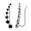 Ear Cuffs Climber Sterling Silver Earrings Hypoallergenic Crystal