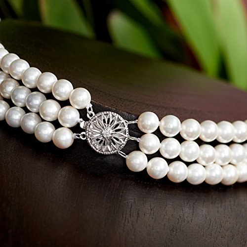 Ross-Simons 6-12mm Shell Pearl Graduated 3-Strand Necklace