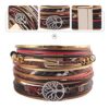 GelConnie Tree of Life Leather Cuff Bracelet