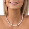 Pearl Choker Round White Simulated Shell Pearl Necklace Strand