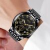 LIGE Man with Date Calendar Gold Black Wristwatch