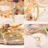 5-Piece Chain Link Bracelet Set for Women - 14K Gold