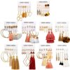 Layered Ball Dangle Hoop Stud Jacket Earrings