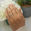 10K Round Diamond Anniversary Band Stackable Ring White Gold