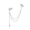 SLUYNZ Sterling Silver Fashion Star Cuff Earring Chain