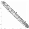 925 Sterling Silver Multi Strand Cubic Zirconia Bracelet