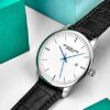 Watch Black Leather Strap - Dress Stuhrling Original