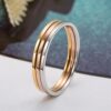 IFUAQZ 3pcs 1mm Stainless Steel Plain Stacking Midi Rings