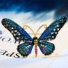Dragonfly Butterfly Women Brooch Set Crystal Pin Vintage 7 Pieces