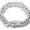 Platinum White Gold Finish Gold Chain Iced Out