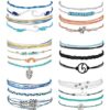RIOSO 22 Pcs Wave Strand Bracelet Set