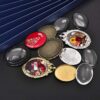 Oval Pin Backs Base Setting Blank Bezel with 10pcs
