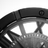 Stuhrling Original Black PVD Mens Minimalist Vintage Watch with Leather Strap