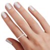 Diamond 10K Solid Gold Engagement Wedding Stackable Band Ring