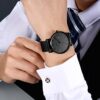 Minimalist Wrist Watch Analog Deep Gray Date BUREI