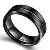 8mm Black Tungsten Carbide Wedding Band Ring