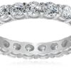 Platinum-Plated Sterling Silver All-Around Band Ring