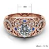 Elevate Your Style with Paymenow-Jewellery Luxurious Crystal Rhinestone Statement Ring (Gold, Size 7)