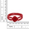 Pop of Color to Your Outfit with Gem Stone King's 7-Inch Purple Simulated Coral Bead Rose