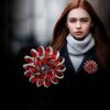 Flower Shape Created Crystal Rhinestone Corsage Brooches Pin