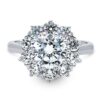 Flower Halo Engagement Ring - 3.1 CTW (Size 4.5)