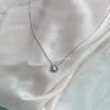 14K Gold Plated Swarovski Crystal Solitaire 1.5 Carat (7.3mm) CZ Dainty Choker Necklace | White Gold Necklaces for Ladies.
