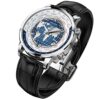 Agelocer Men's Genuine Diamond Dial Blue World time Watch