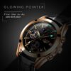 LIGE Casual Leather Watch Analog Quartz Watch