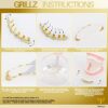 TSANLY Gold Grillz Iced Out CZ Diamond Top & Bottom Set 