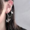 Ear Draping Chain Stud Cuffs Tassel Earring Butterfly