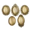 Oval Pin Backs Base Setting Blank Bezel with 10pcs