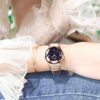 Rose Gold Watch Magnetic Mesh Band Waterproof