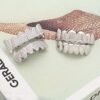 Diamond Silver Grillz Teeth Vampire Fangs and Silver