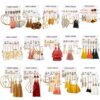 AROIC 93 Pairs Colorful Earrings with Tassel Earrings