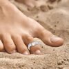 8PCS Toe Rings Adjustable Silver Toe Ring Open Tail Ring