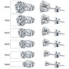 UHIBROS 6 Pairs Stainless Steel Stud Earrings Set