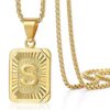 Trendsmax Initial Letter Pendant Necklace Mens Womens