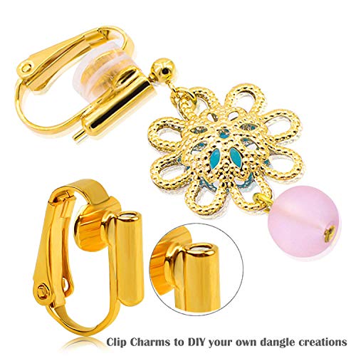 16 Pieces Clip-on Earring Converters Earring Clip Backs