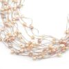 Silk Thread and Pink Cultured Freshwater Pearl