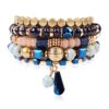 RIAH FASHION Bohemian Mix Bead Multi Layer Bracelets