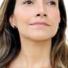 14K White Gold Black Cultured Tahitian Pearl Earrings