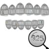 Harlembling Solid 925 Sterling Silver Real Baguette Grillz