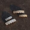 24K White Gold Teeth Grillz CZ Diamond Gold Set